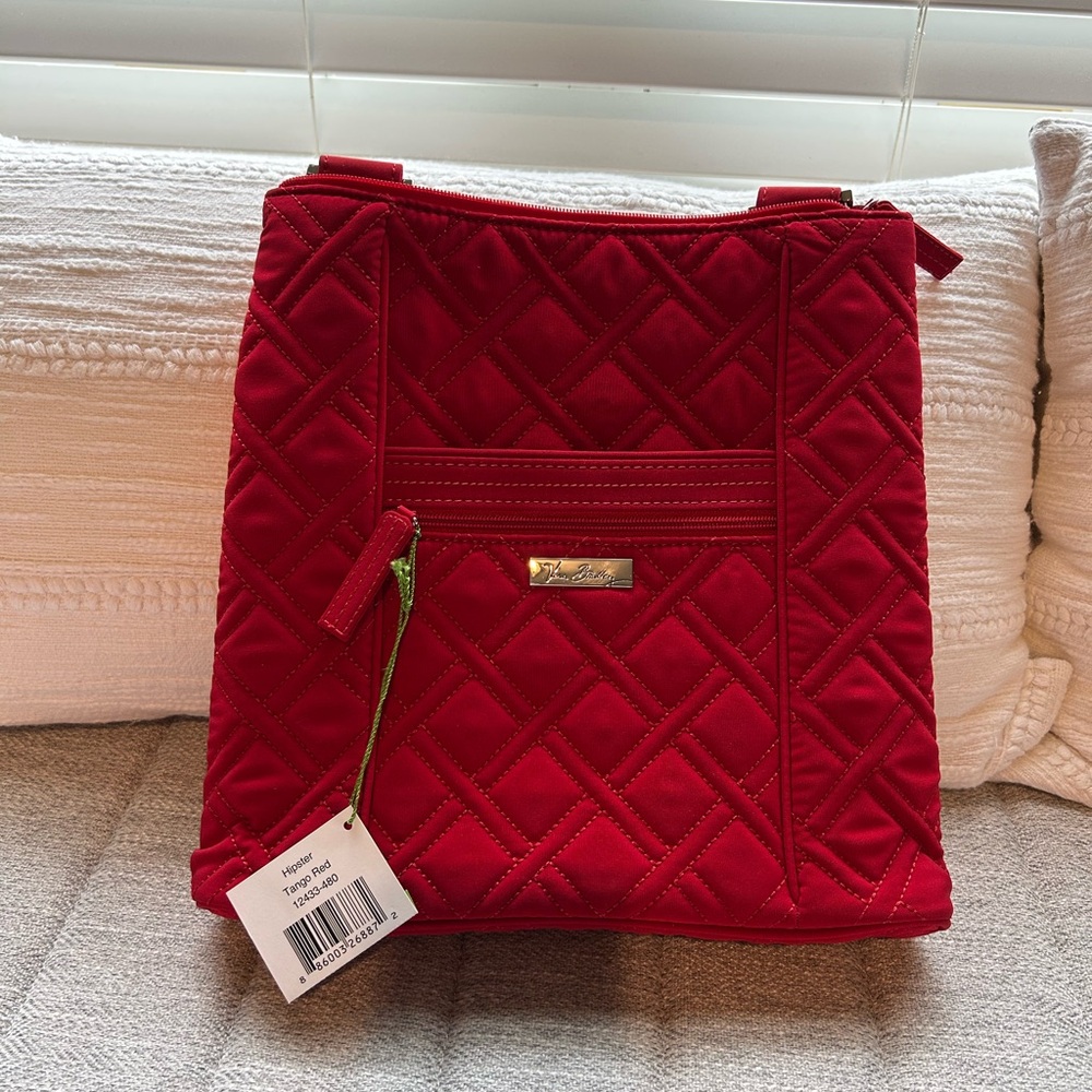 Vera Bradley Red Quilted Shoulder Bag NWT